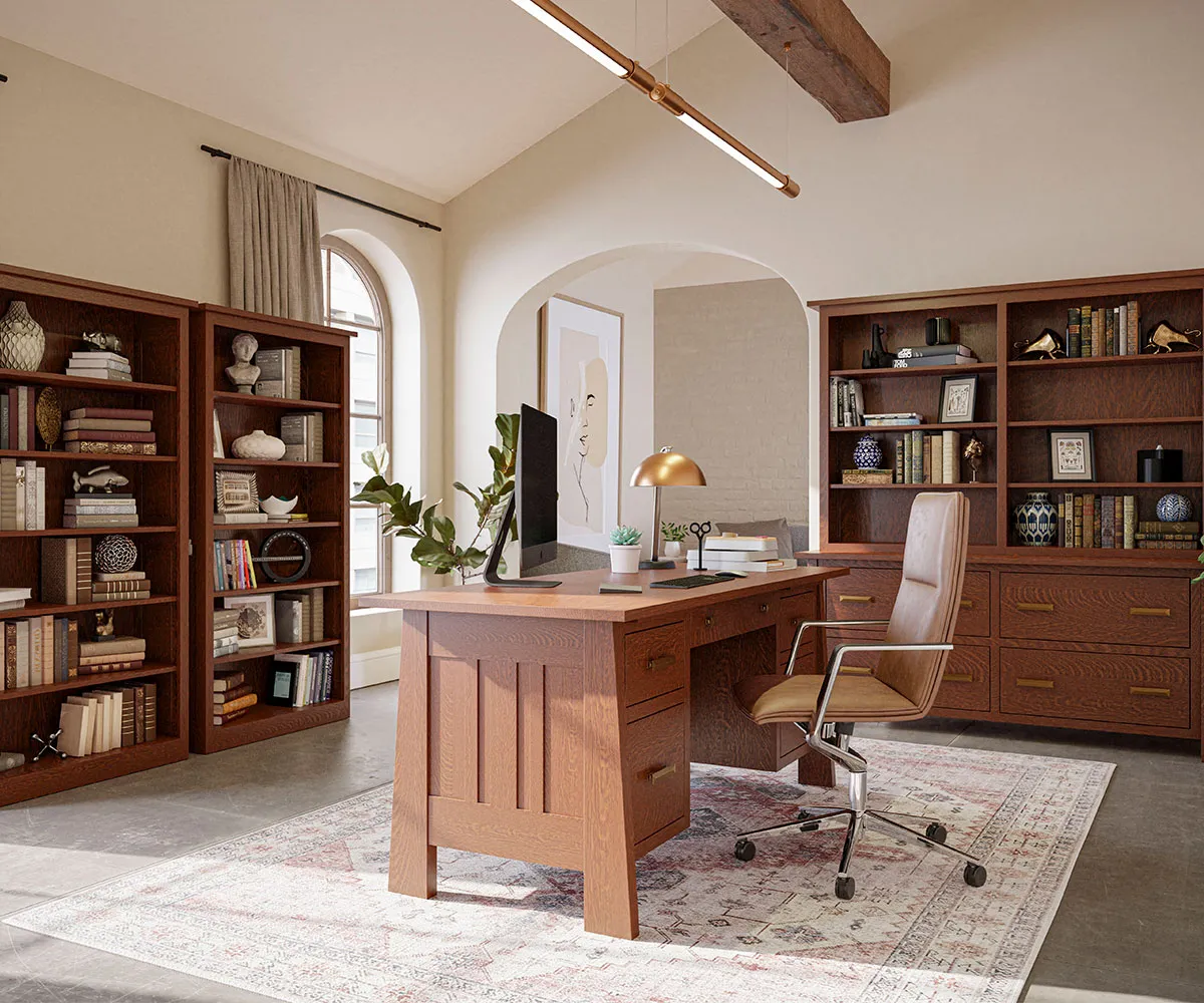 Freemont Mission Computer Desk - Image 4