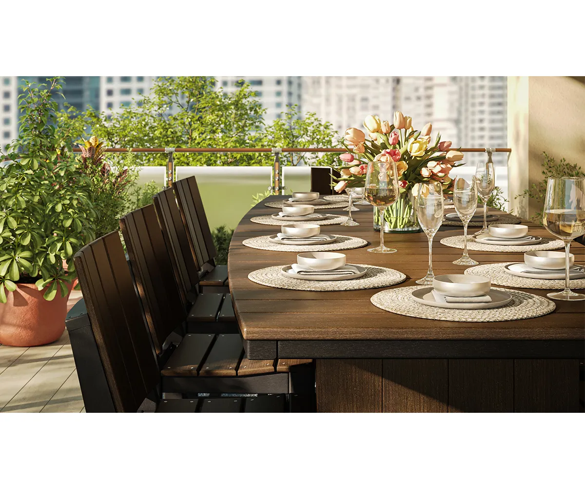 Urban Dining Table - 4' x 8' Oval - Image 2