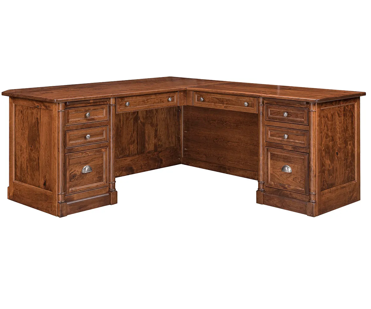 Covington L-Shaped Desk with Hutch Topper - Image 3