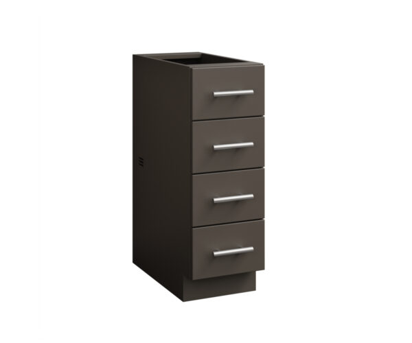 4 Drawer Flat Panel Cabinet - 12"W