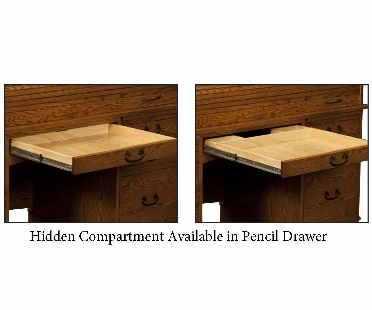 Traditional 56" Rolltop Desk - Image 2