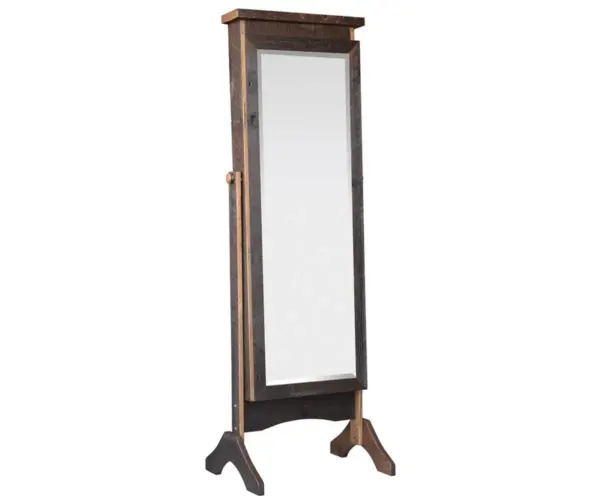 Reclaimed Oak Barnwood Cheval Mirror