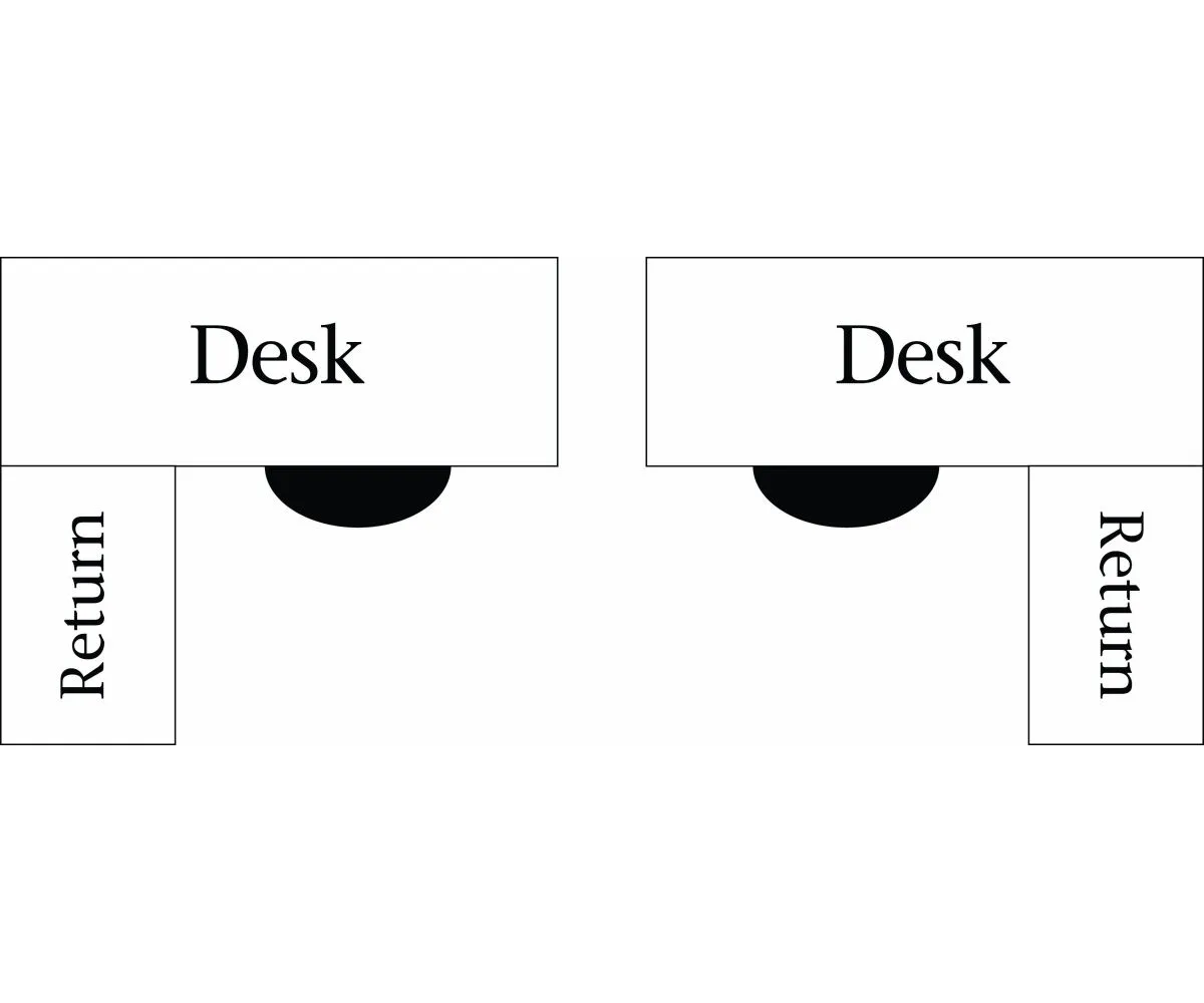 Boston Corner and Return Desk with Hutch - 64"W - Image 2
