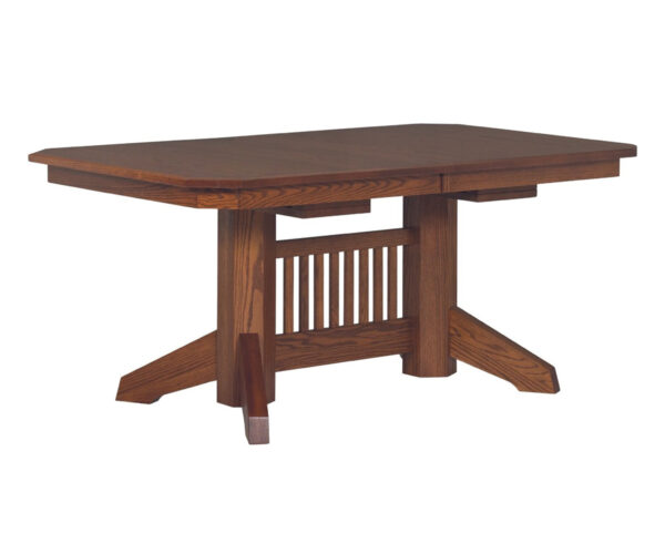 Franklin Mission Double Pedestal Table