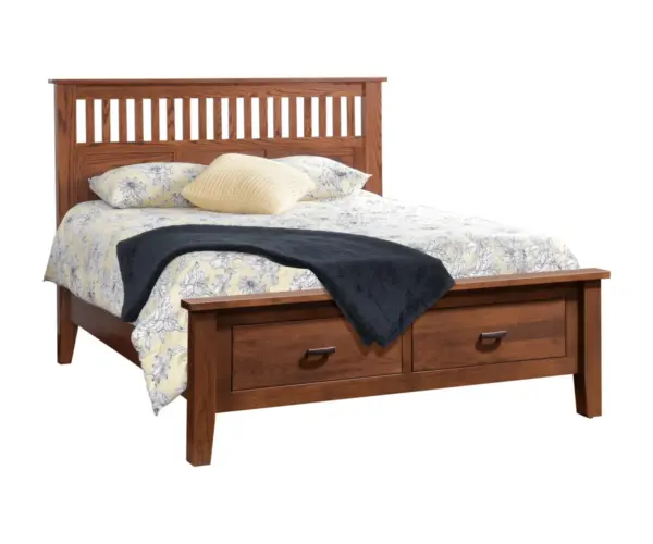 Siesta Mission Bed with Footboard Storage
