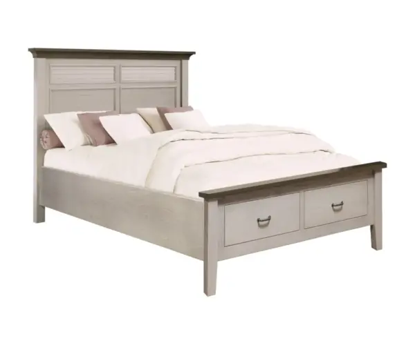 Hickory Grove Bed with Footboard Storage